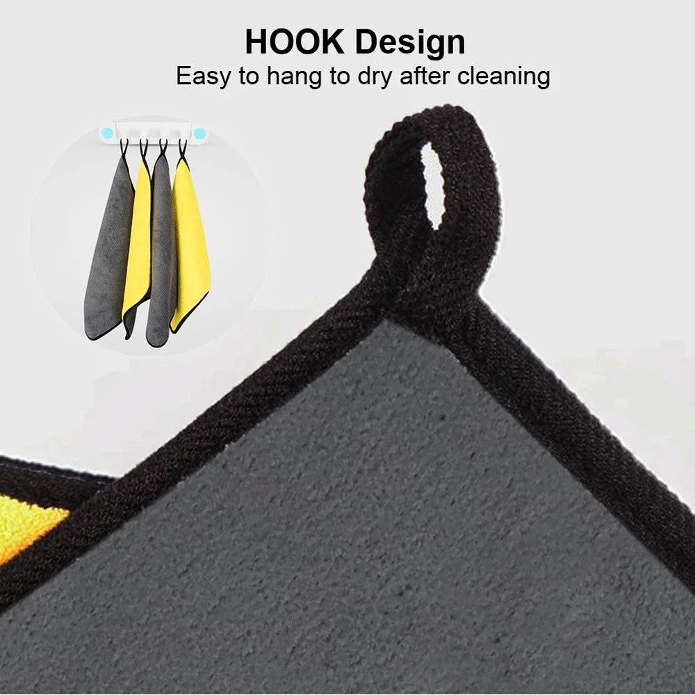 ผ้าไมโครไฟเบอร์สองด้านสำหรับรถ - Microfiber Car Drying Towel Super Absorbent บทวิจารณ์และราคา