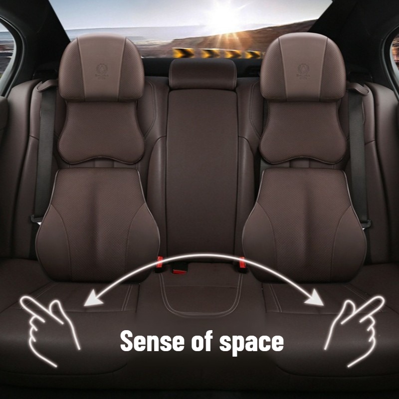 ชุดหมอนรองคอและพนักพิงหลังในรถ - Memory Foam Car Neck Pillow Lumbar Support บทวิจารณ์และราคา