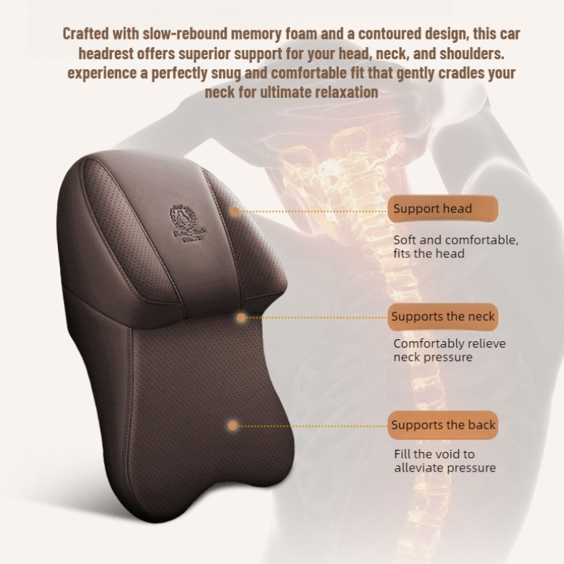 ชุดหมอนรองคอและพนักพิงหลังในรถ - Memory Foam Car Neck Pillow Lumbar Support บทวิจารณ์และราคา