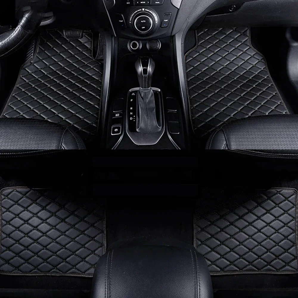 พรมปูพื้นรถยนต์ 4 ชิ้น วัสดุ P - Car Floor Mats Universal Waterproof Leather บทวิจารณ์และราคา