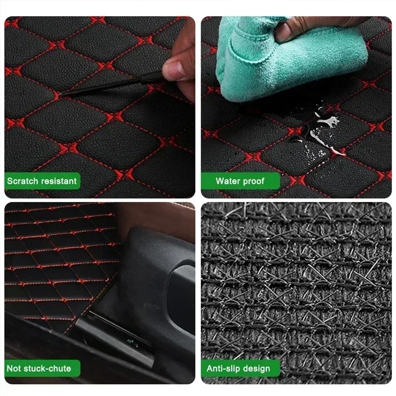 พรมปูพื้นรถยนต์ 4 ชิ้น วัสดุ P - Car Floor Mats Universal Waterproof Leather บทวิจารณ์และราคา