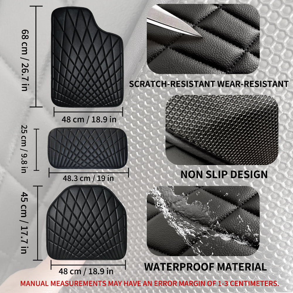 แผ่นรองพื้นรถยนต์หนังแท้ CAR P - Car Floor Mats Universal Waterproof Leather บทวิจารณ์และราคา