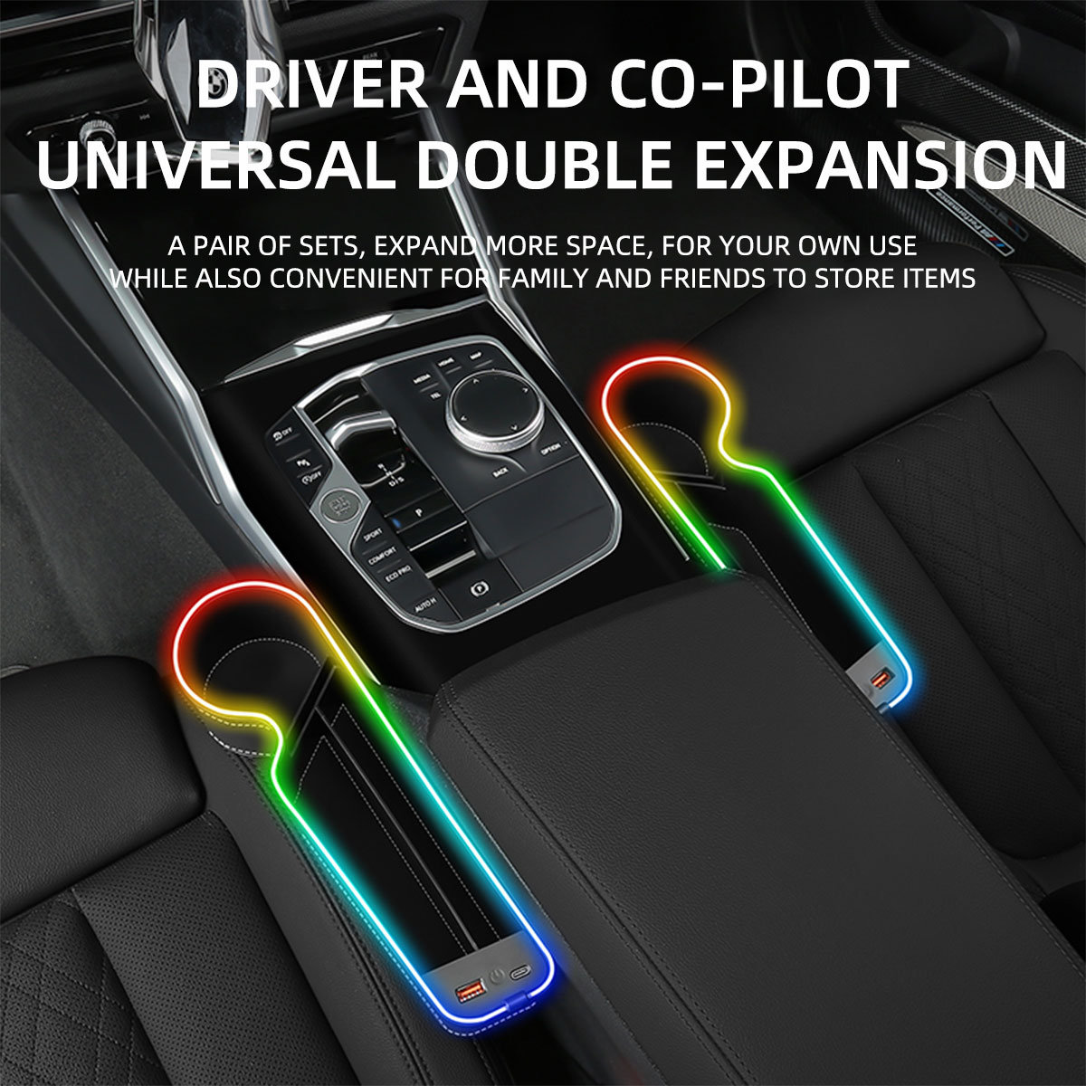 ที่เก็บของช่องว่างเบาะรถยนต์ พ - Seat Gap Filler Organizer With Usb Charger บทวิจารณ์และราคา