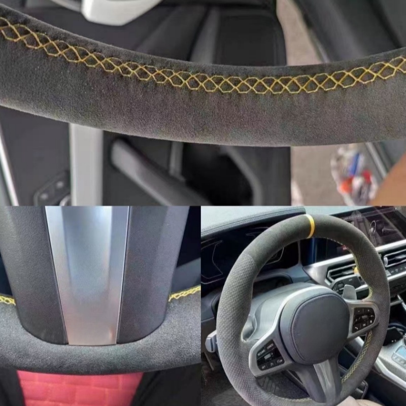 ปลอกหุ้มพวงมาลัยรถยนต์หนังกลับ - Car Steering Wheel Cover Anti Slip Breathable บทวิจารณ์และราคา