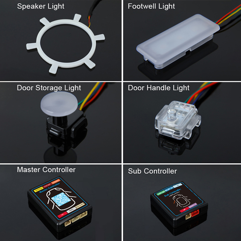 ชุดไฟ LED ตกแต่งภายในรถยนต์ 22 - Led Ambient Interior Car Lights App Control บทวิจารณ์และราคา