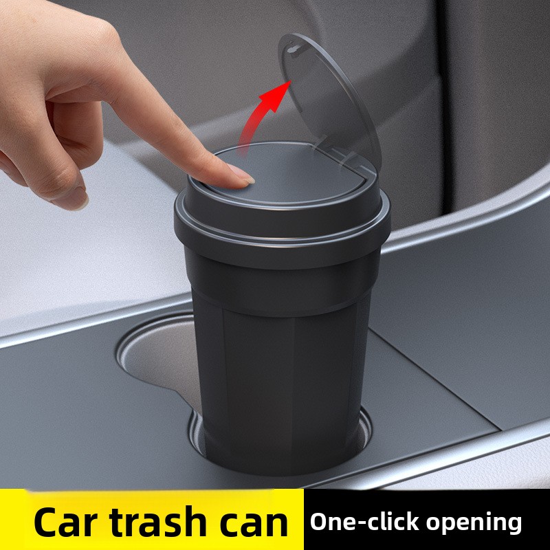 ถังขยะในรถยนต์ ที่วางแก้วน้ำกั - Waterproof Car Trash Can With Lid บทวิจารณ์และราคา