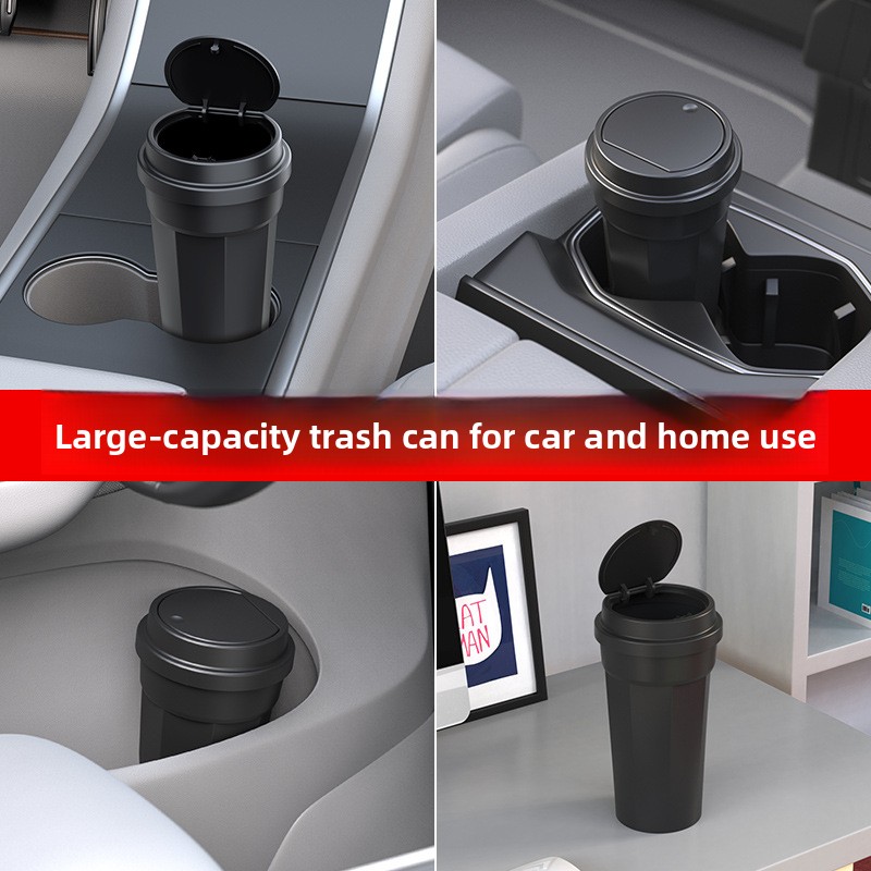 ถังขยะในรถยนต์ ที่วางแก้วน้ำกั - Waterproof Car Trash Can With Lid บทวิจารณ์และราคา