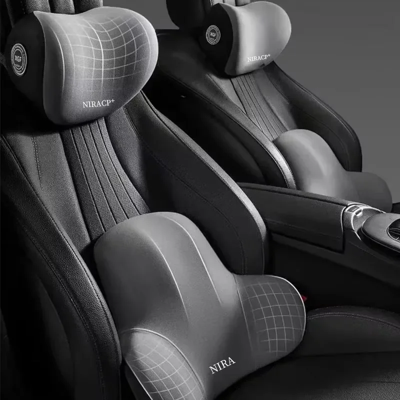 หมอนรองคอในรถยนต์เมมโมรี่โฟมแบ - Memory Foam Car Neck Pillow Lumbar Support บทวิจารณ์และราคา