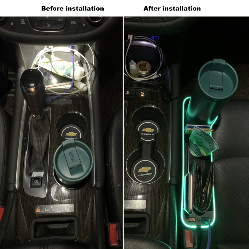 LED รถที่นั่งรอยแยกกล่องเก็บรถ - Seat Gap Filler Organizer With Usb Charger บทวิจารณ์และราคา