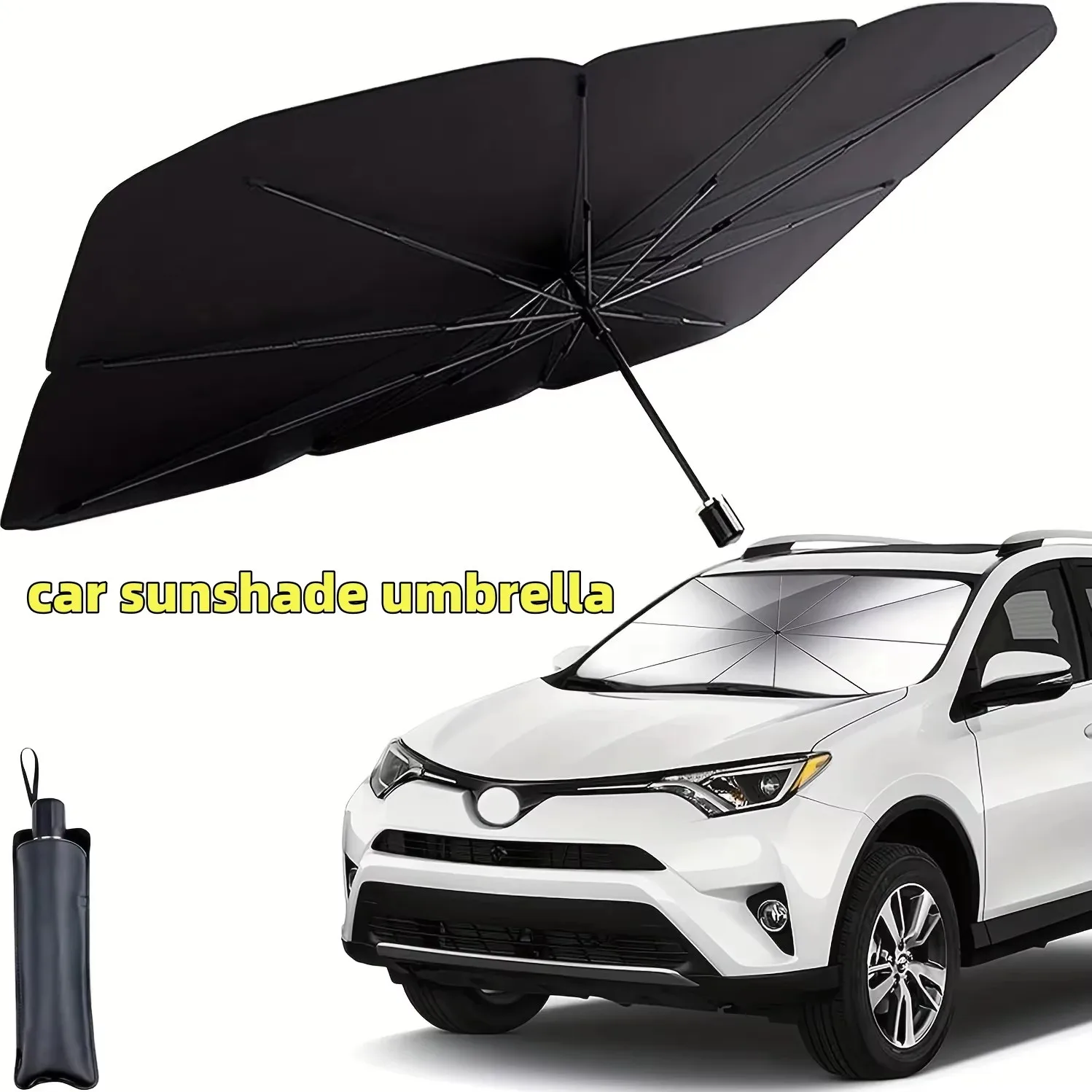 อุปกรณ์บังแดดกระจกรถยนต์แบบพับ - Car Sunshade Windshield Umbrella Foldable บทวิจารณ์และราคา