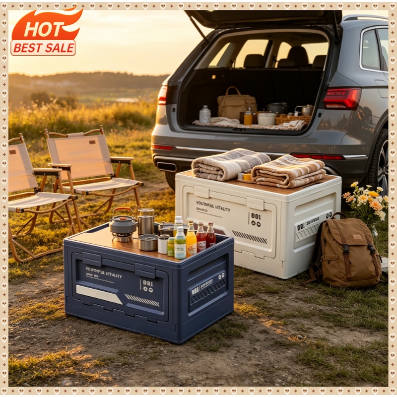 กล่องเก็บของกลางแจ้ง กล่องพับไ - Car Trunk Organizer Foldable Storage Box บทวิจารณ์และราคา