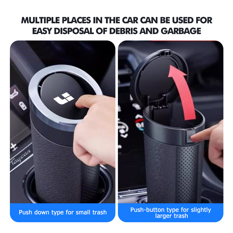 ถังขยะในรถยนต์ทนทานกันน้ำ ABS  - Waterproof Car Trash Can With Lid บทวิจารณ์และราคา
