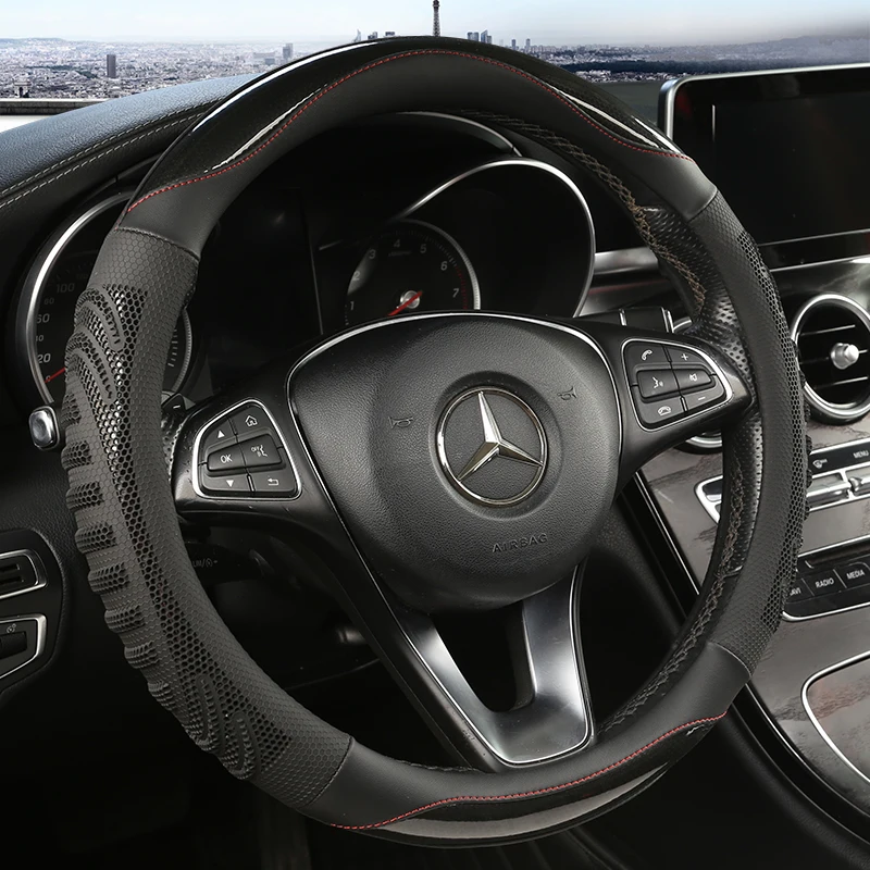 สามมิติรังผึ้งพวงมาลัยรถพวงมาล - Car Steering Wheel Cover Anti Slip Breathable บทวิจารณ์และราคา