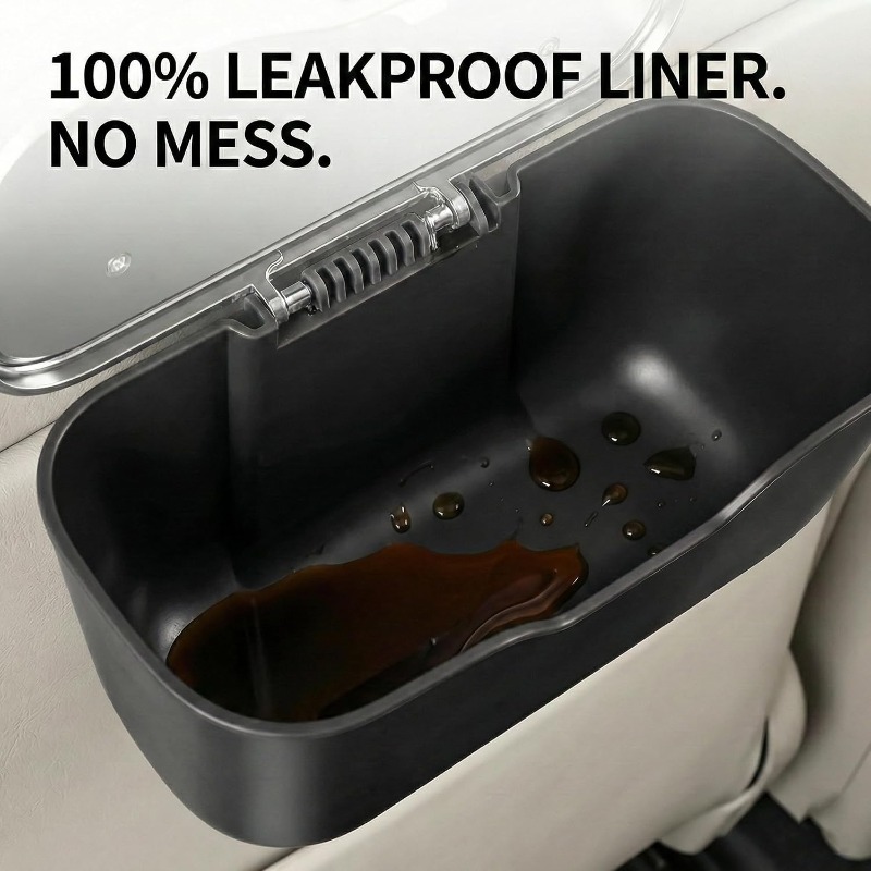 ถังขยะในรถยนต์พร้อมฝาปิด ป้องก - Waterproof Car Trash Can With Lid บทวิจารณ์และราคา