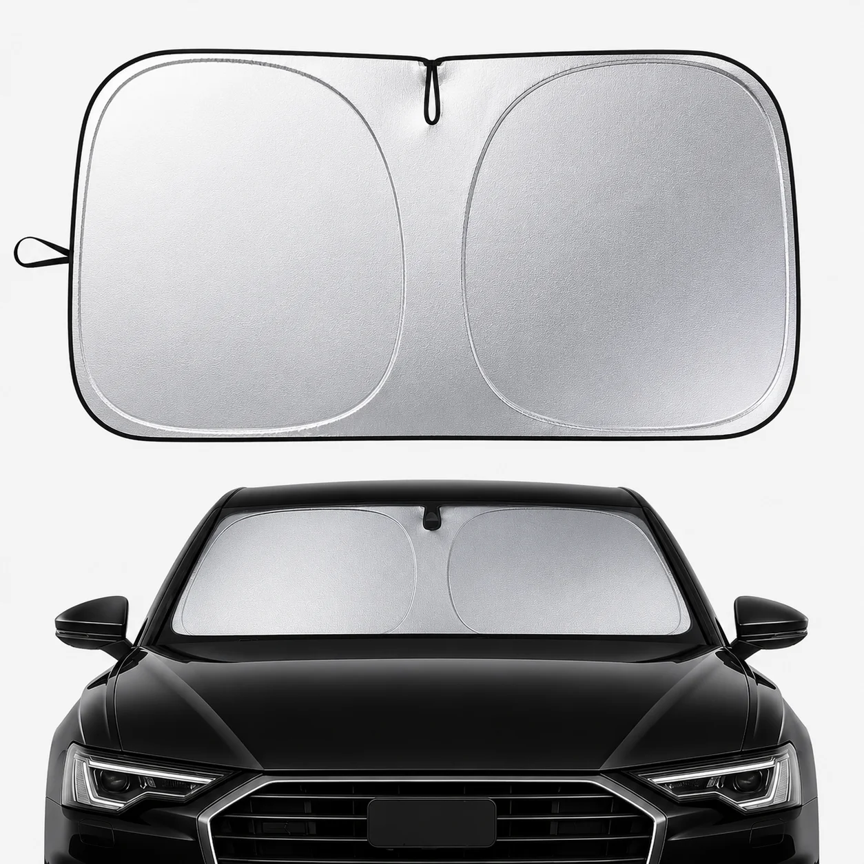 แผ่นบังแดดกระจกรถยนต์แบบพับได้ - Car Sunshade Windshield Umbrella Foldable บทวิจารณ์และราคา