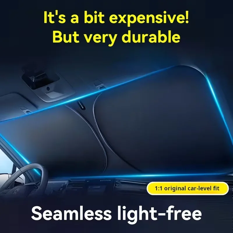 แผ่นบังแดดกระจกรถยนต์แบบพับได้ - Car Sunshade Windshield Umbrella Foldable บทวิจารณ์และราคา
