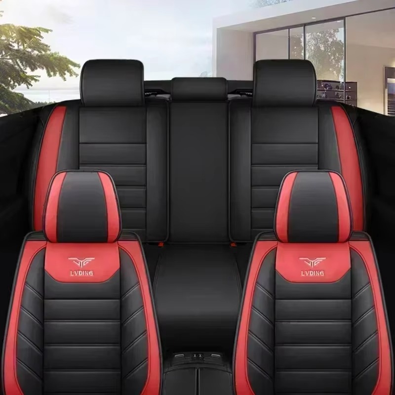 ชุดหุ้มเบาะรถยนต์หนังเทียมพรีเ - Leather Car Seat Covers Full Set Universal บทวิจารณ์และราคา