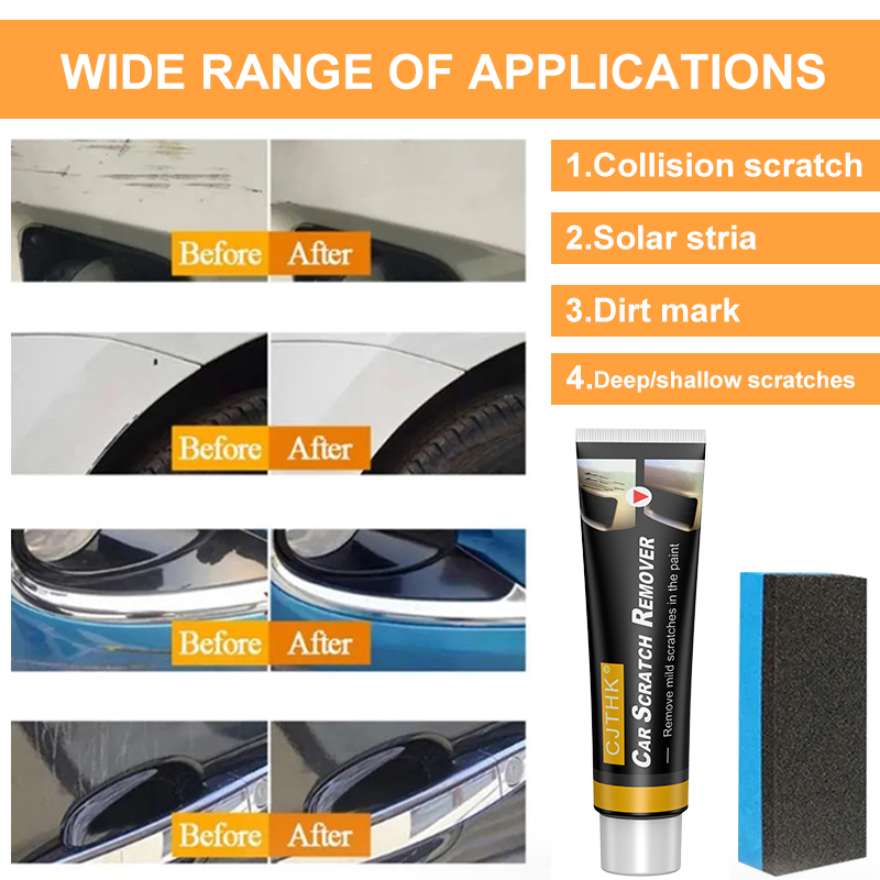น้ำยาขัดลบรอยขีดข่วนรถยนต์ ชุด - Car Scratch Repair Polishing Wax Paste บทวิจารณ์และราคา
