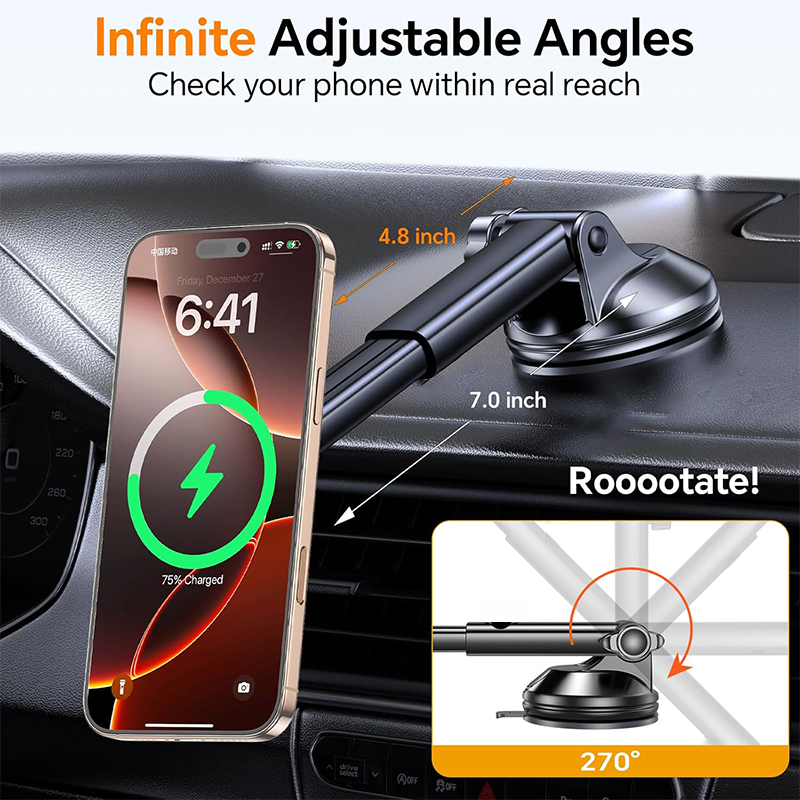 ที่ยึดโทรศัพท์ในรถยนต์แบบแม่เห - Wireless Car Charger Mount Fast Charging บทวิจารณ์และราคา
