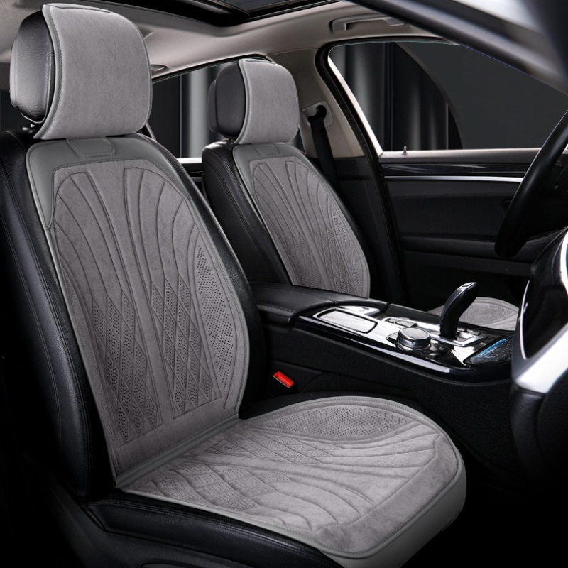 แผ่นรองเบาะรถยนต์หนังกลับหรูหร - Leather Car Seat Covers Full Set Universal บทวิจารณ์และราคา