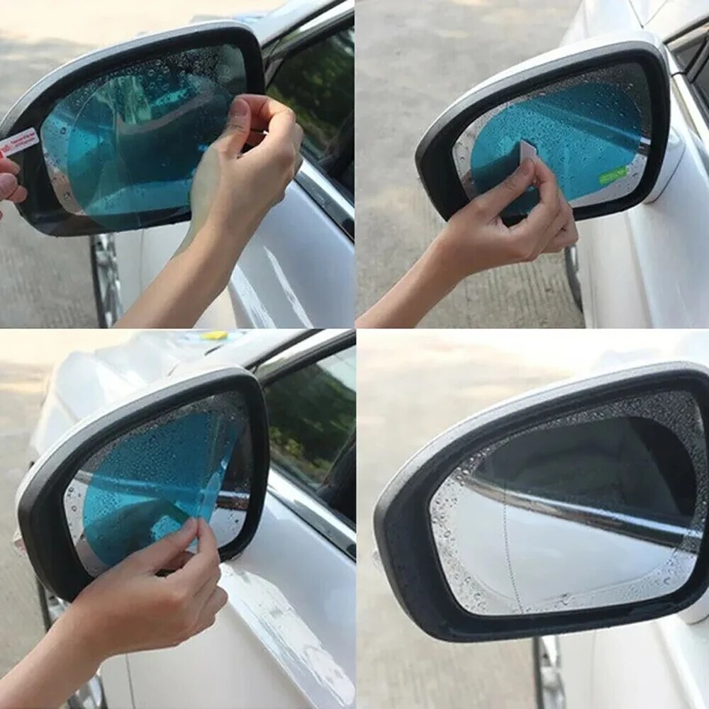 ฟิล์มกันฝ้า กันแสงสะท้อน กันฝน - Anti Glare Car Rearview Mirror Film บทวิจารณ์และราคา