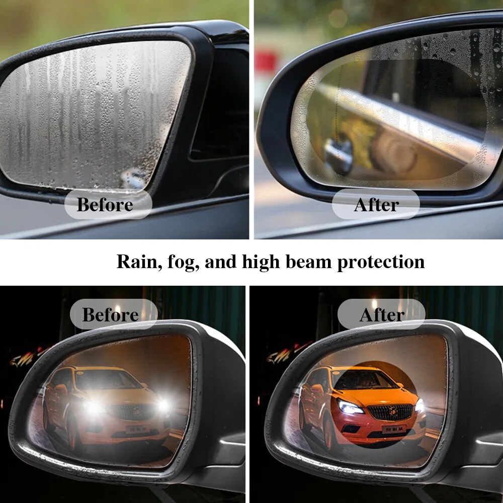 ฟิล์มกันฝ้า กันแสงสะท้อน กันฝน - Anti Glare Car Rearview Mirror Film บทวิจารณ์และราคา