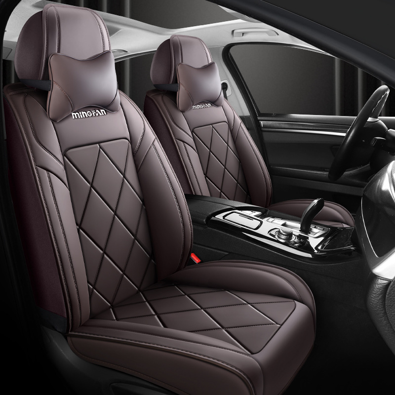 ชุดหุ้มเบาะรถยนต์หนังแท้แบบเต็ - Leather Car Seat Covers Full Set Universal บทวิจารณ์และราคา