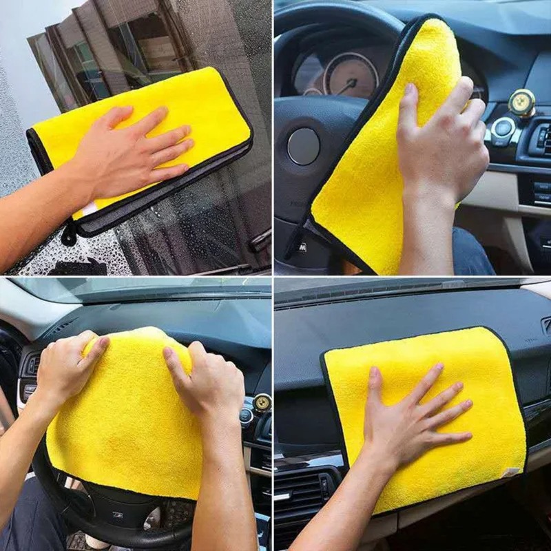 ผ้าไมโครไฟเบอร์หนาพิเศษ 1-20 ช - Microfiber Car Drying Towel Super Absorbent บทวิจารณ์และราคา