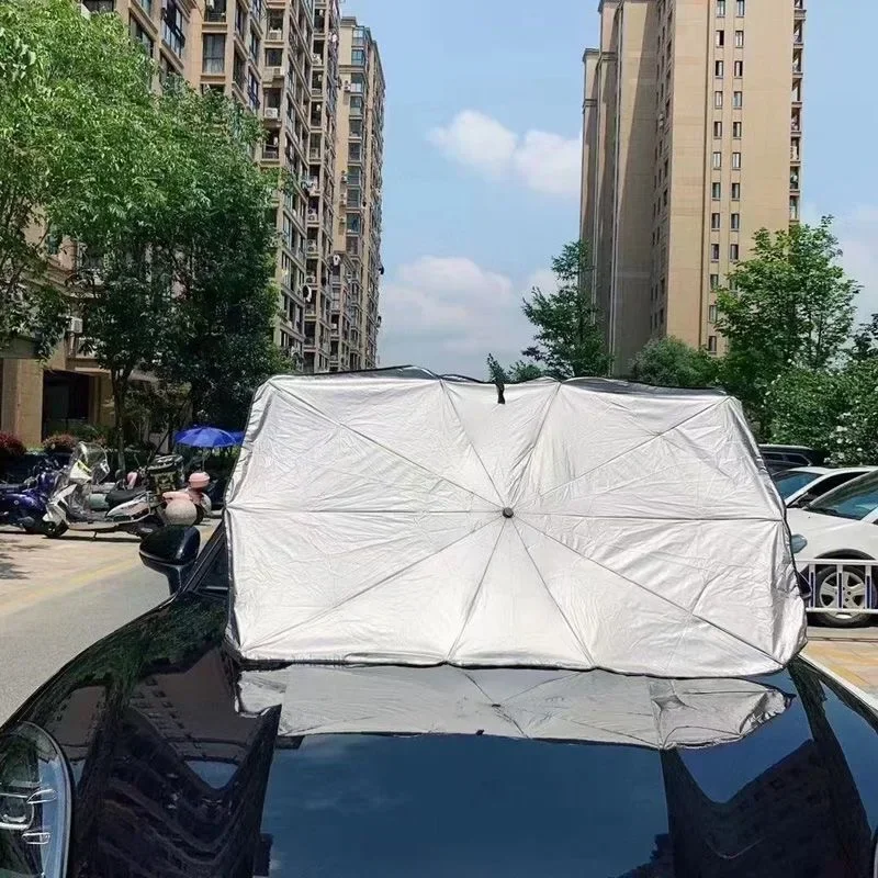 ร่มบังแดดพับได้สำหรับกระจกหน้า - Car Sunshade Windshield Umbrella Foldable บทวิจารณ์และราคา