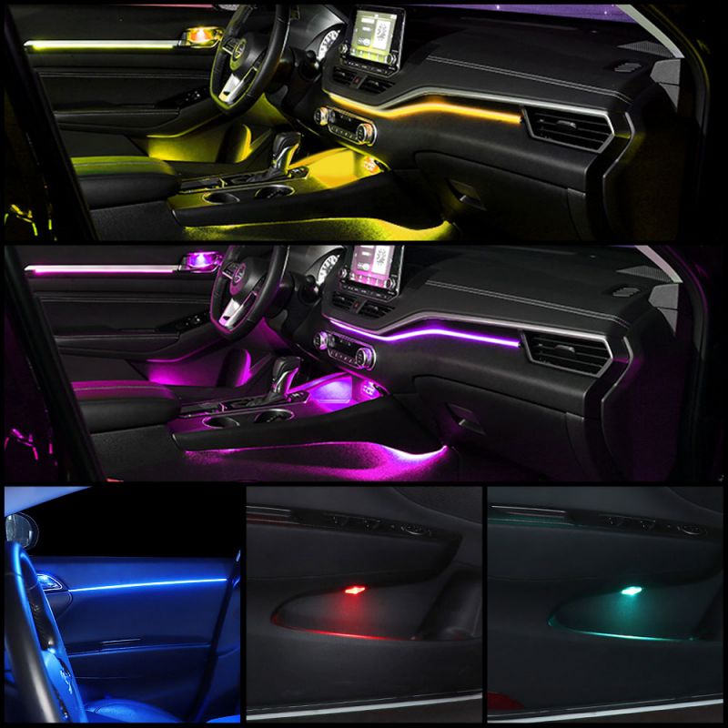 ไฟตกแต่งภายในรถยนต์ LED 64 สี  - Led Ambient Interior Car Lights App Control บทวิจารณ์และราคา