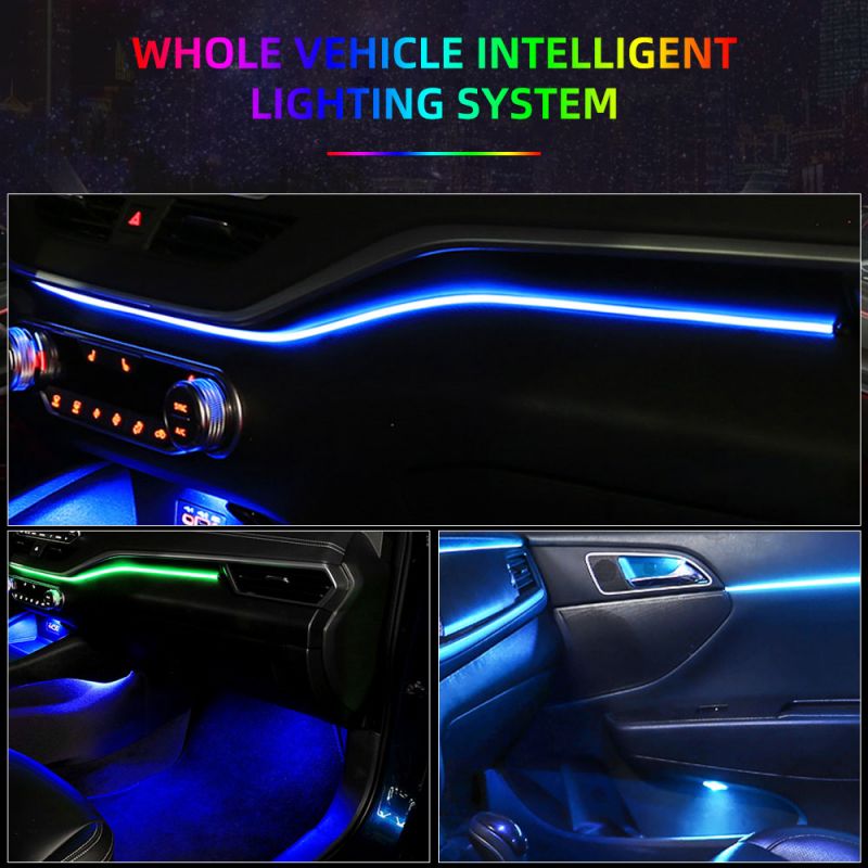 ไฟตกแต่งภายในรถยนต์ LED 64 สี  - Led Ambient Interior Car Lights App Control บทวิจารณ์และราคา