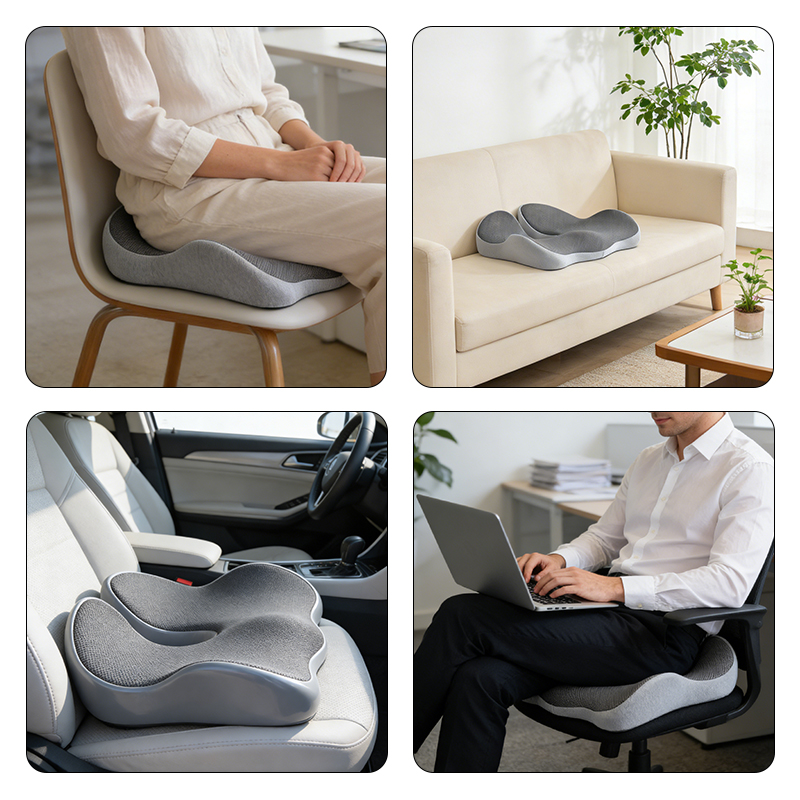 เบาะรองนั่งในรถยนต์แบบพกพา ทำจ - Memory Foam Car Neck Pillow Lumbar Support บทวิจารณ์และราคา