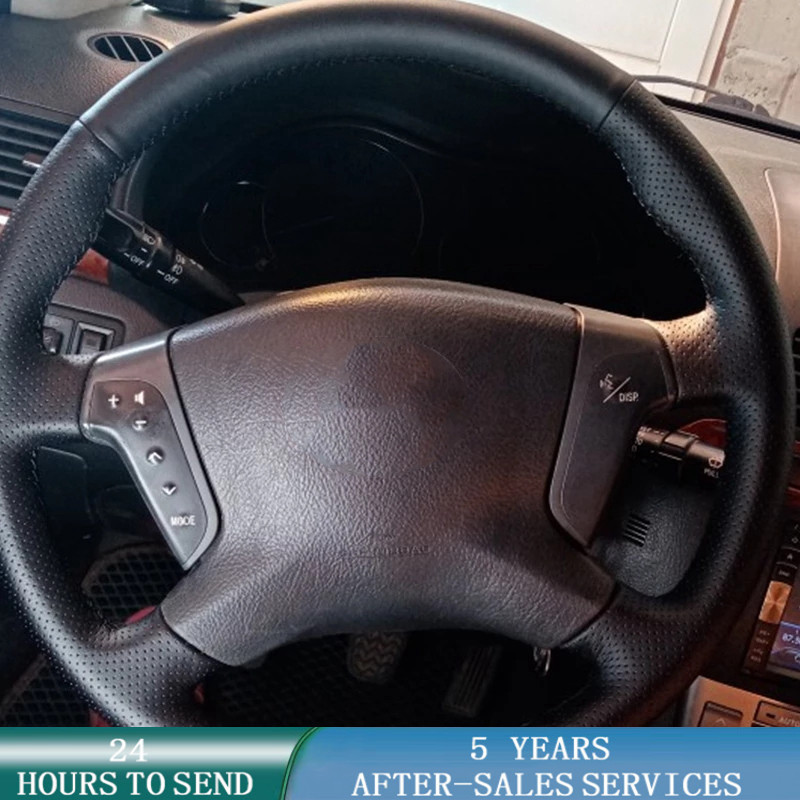 ที่กำหนดเองพวงมาลัยรถมือเย็บหน - Car Steering Wheel Cover Anti Slip Breathable บทวิจารณ์และราคา