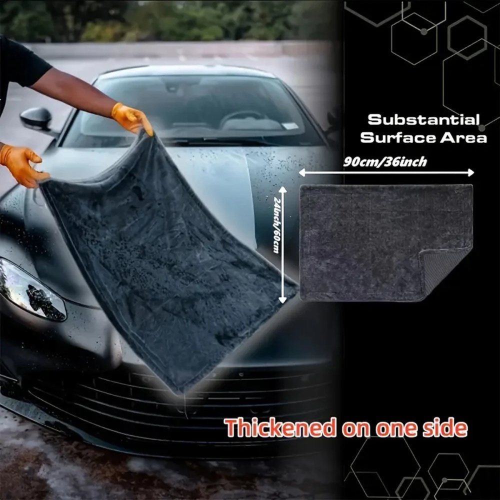 ผ้าไมโครไฟเบอร์สำหรับรถยนต์สีเ - Microfiber Car Drying Towel Super Absorbent บทวิจารณ์และราคา
