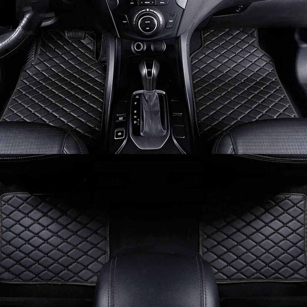 พรมปูพื้นรถยนต์ 4 ชิ้น วัสดุ P - Car Floor Mats Universal Waterproof Leather บทวิจารณ์และราคา