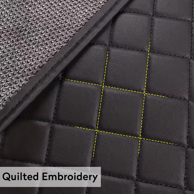 4PCS Universal PU หนังรถพรมปูพ - Car Floor Mats Universal Waterproof Leather บทวิจารณ์และราคา