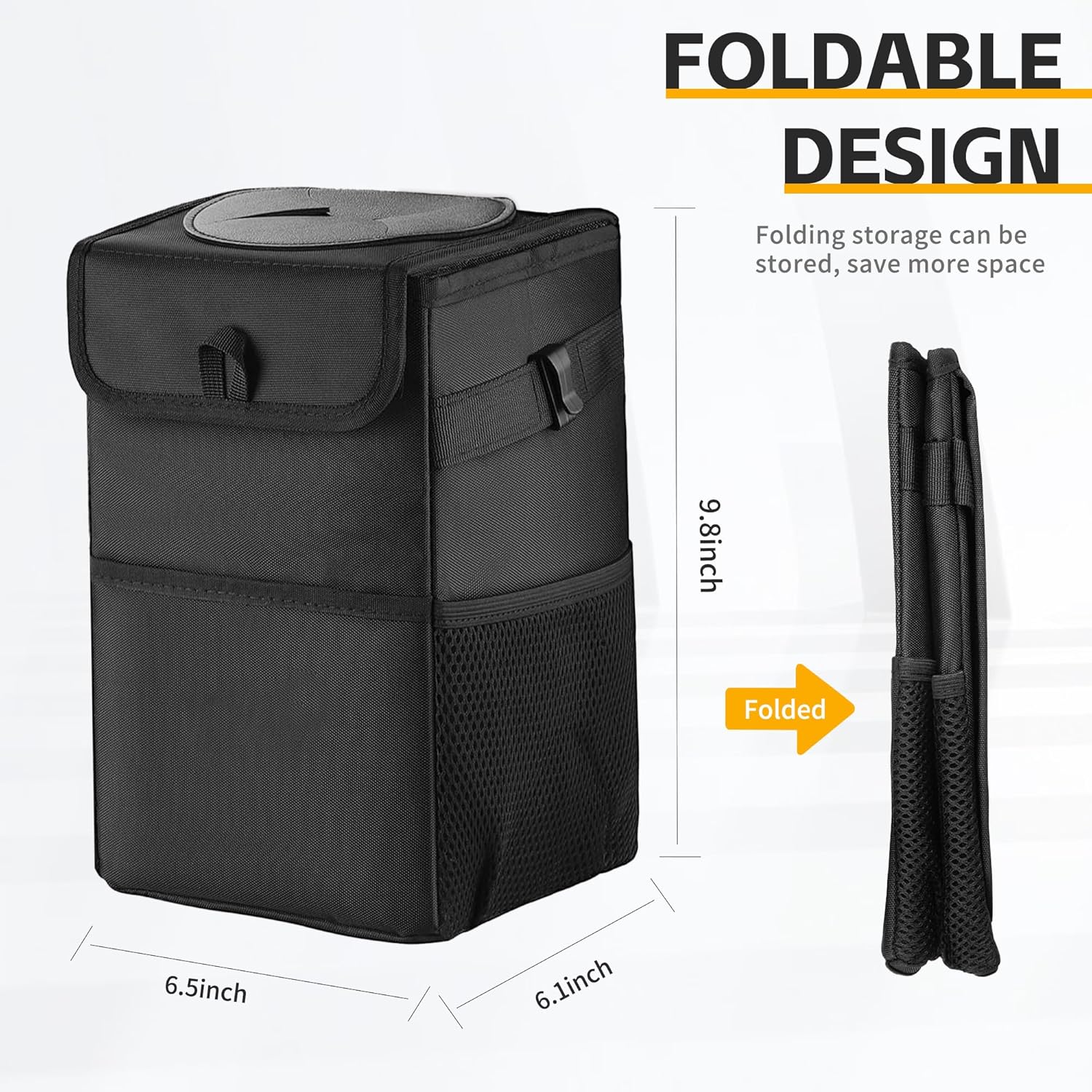 ถังขยะในรถยนต์แบบ 3-in-1 พร้อม - Waterproof Car Trash Can With Lid บทวิจารณ์และราคา