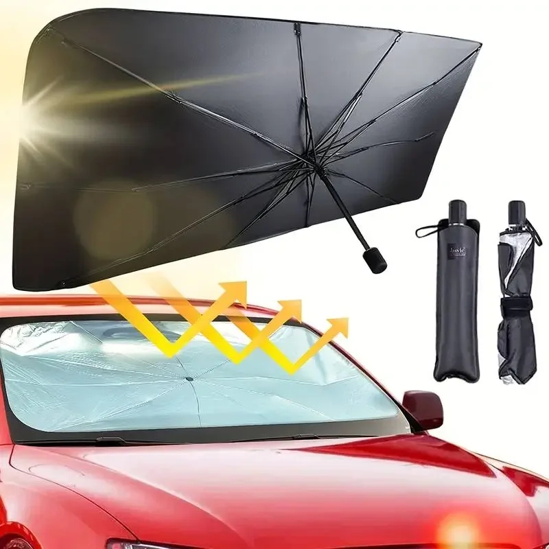 ม่านบังแดดรถยนต์ร่มกระจกด้านหน - Car Sunshade Windshield Umbrella Foldable บทวิจารณ์และราคา