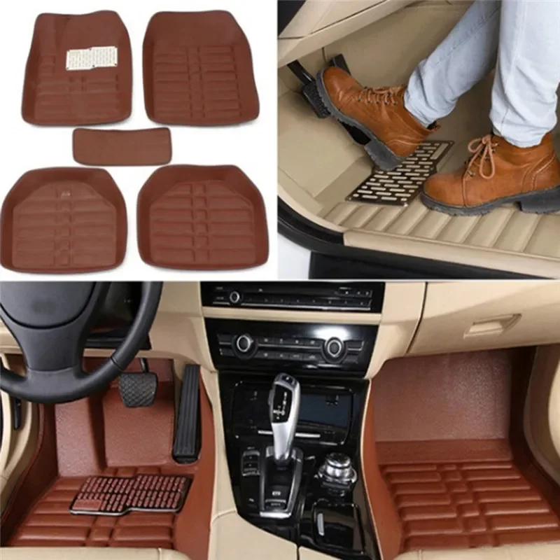 ใหม่หรูหราหนังรถสําหรับ Univer - Car Floor Mats Universal Waterproof Leather บทวิจารณ์และราคา
