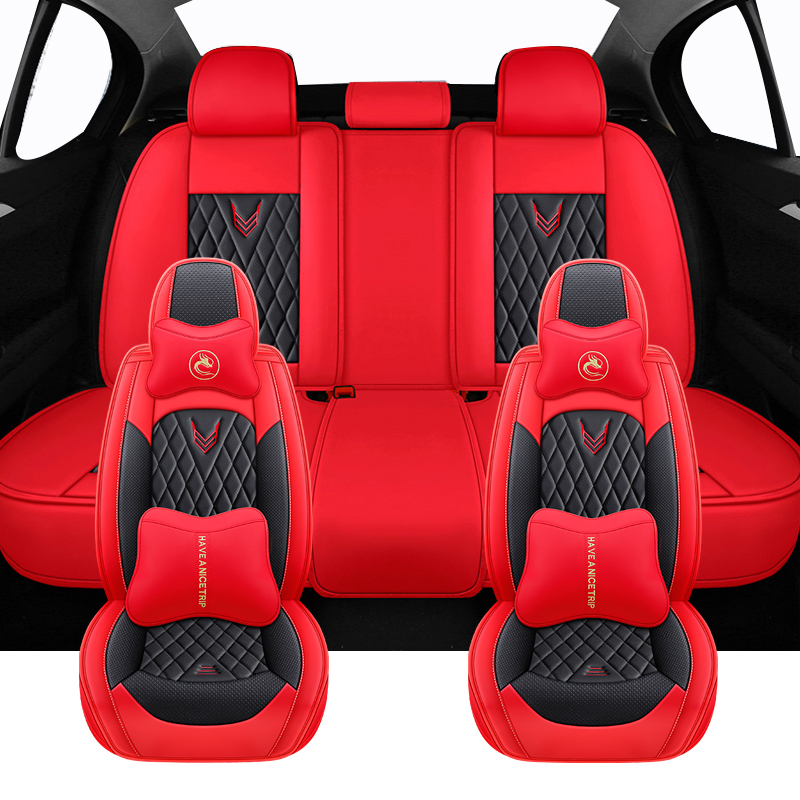 ชุด Universal Car Seat สําหรับ - Leather Car Seat Covers Full Set Universal บทวิจารณ์และราคา