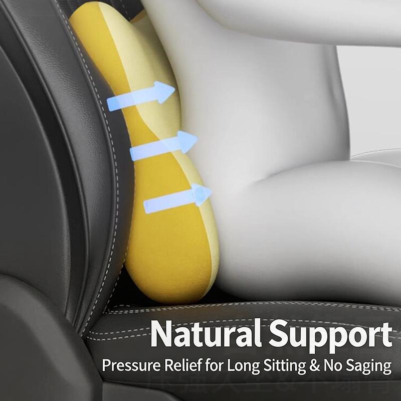 ชุดเบาะรองหลังและหมอนรองคอสำหร - Memory Foam Car Neck Pillow Lumbar Support บทวิจารณ์และราคา