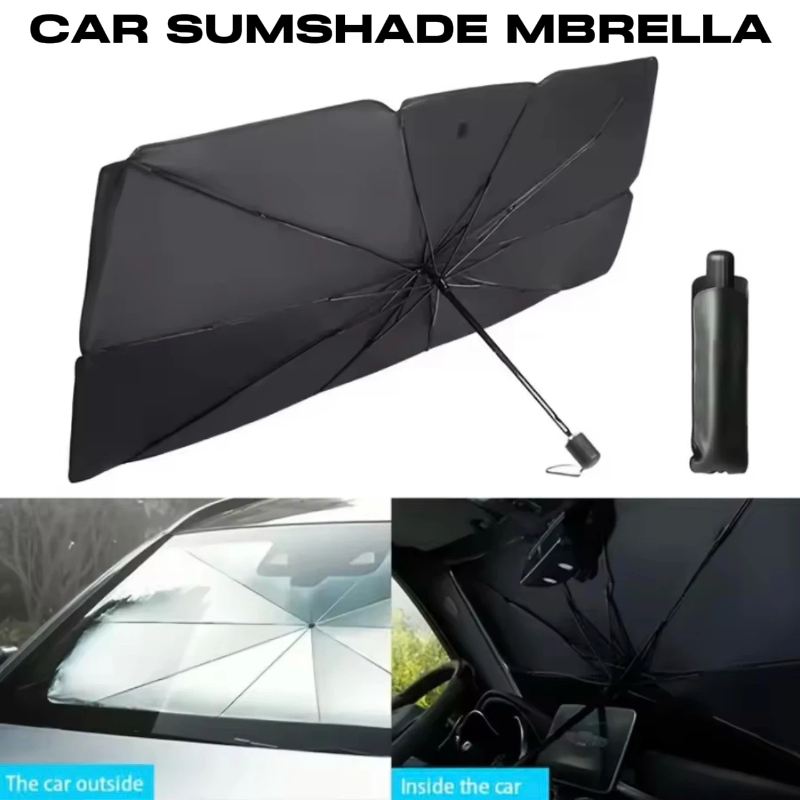 ร่มบังแดดพับได้สำหรับกระจกหน้า - Car Sunshade Windshield Umbrella Foldable บทวิจารณ์และราคา