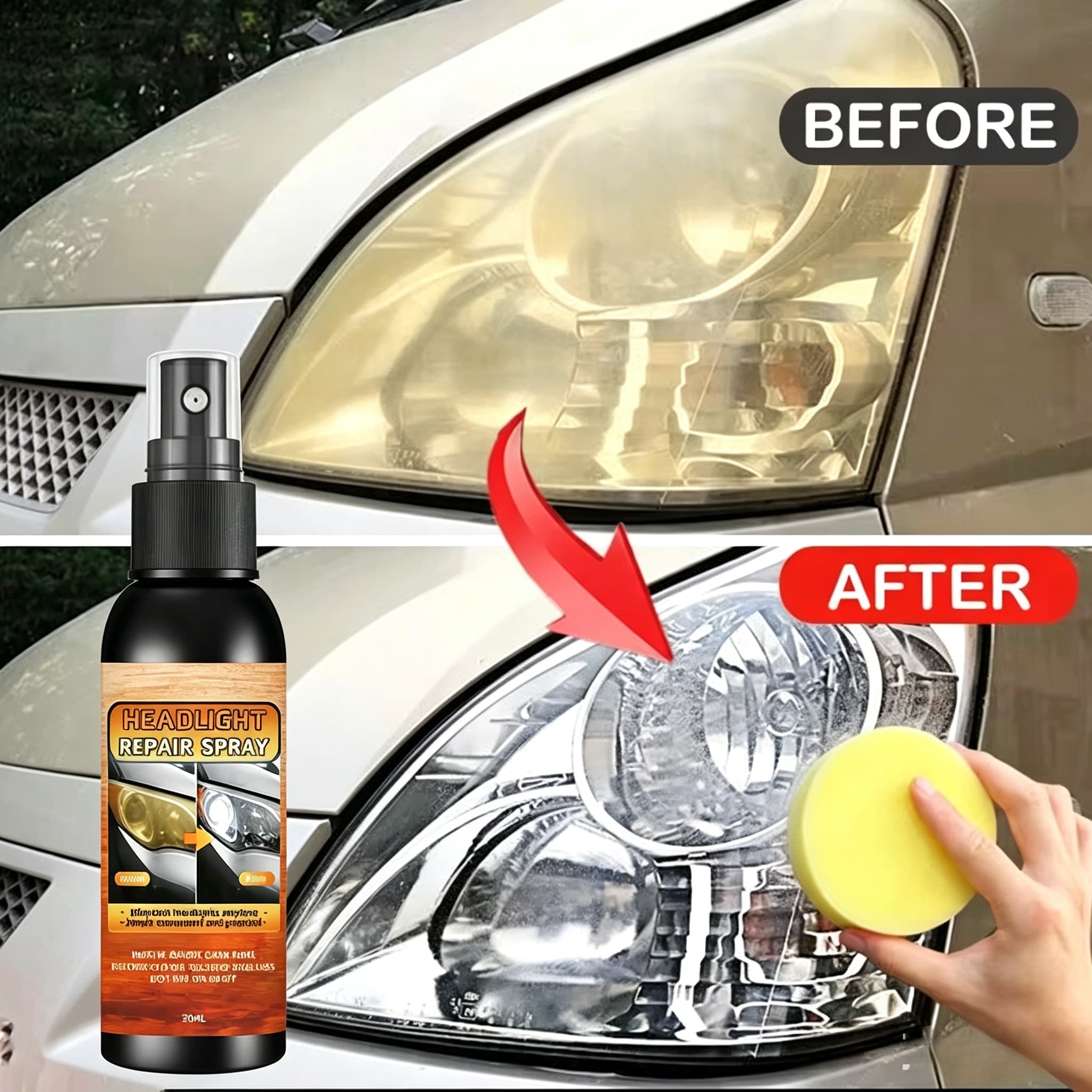 ชุดขัดฟื้นฟูโคมไฟรถยนต์ - น้ำย - Car Scratch Repair Polishing Wax Paste บทวิจารณ์และราคา