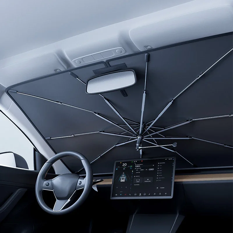 ร่มบังแดดรถยนต์แบบพับได้ ป้องก - Car Sunshade Windshield Umbrella Foldable บทวิจารณ์และราคา