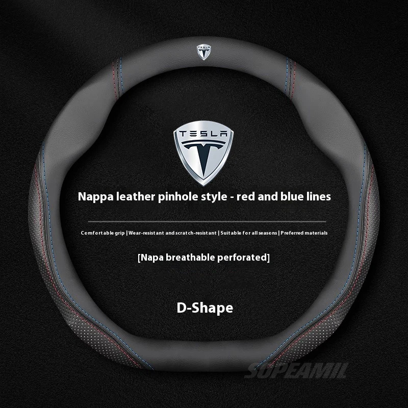 Tesla รุ่น 3 รุ่น Y รุ่น S รุ่ - Car Steering Wheel Cover Anti Slip Breathable บทวิจารณ์และราคา