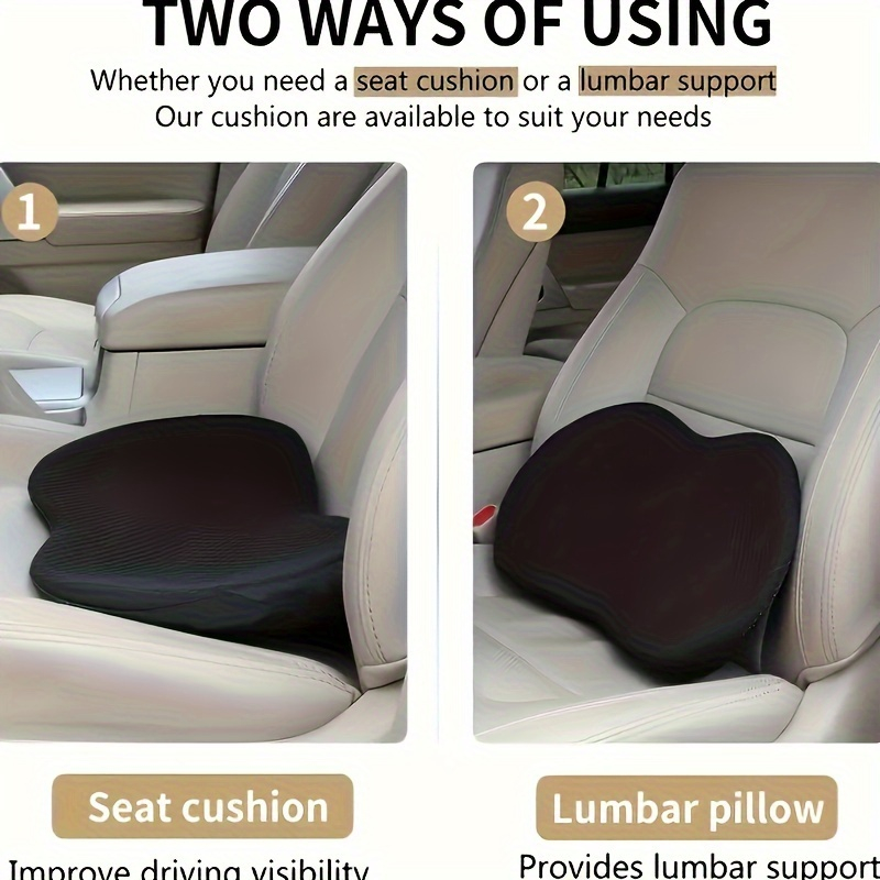 เบาะรองนั่งในรถยนต์ 2-in-1 พร้ - Memory Foam Car Neck Pillow Lumbar Support บทวิจารณ์และราคา