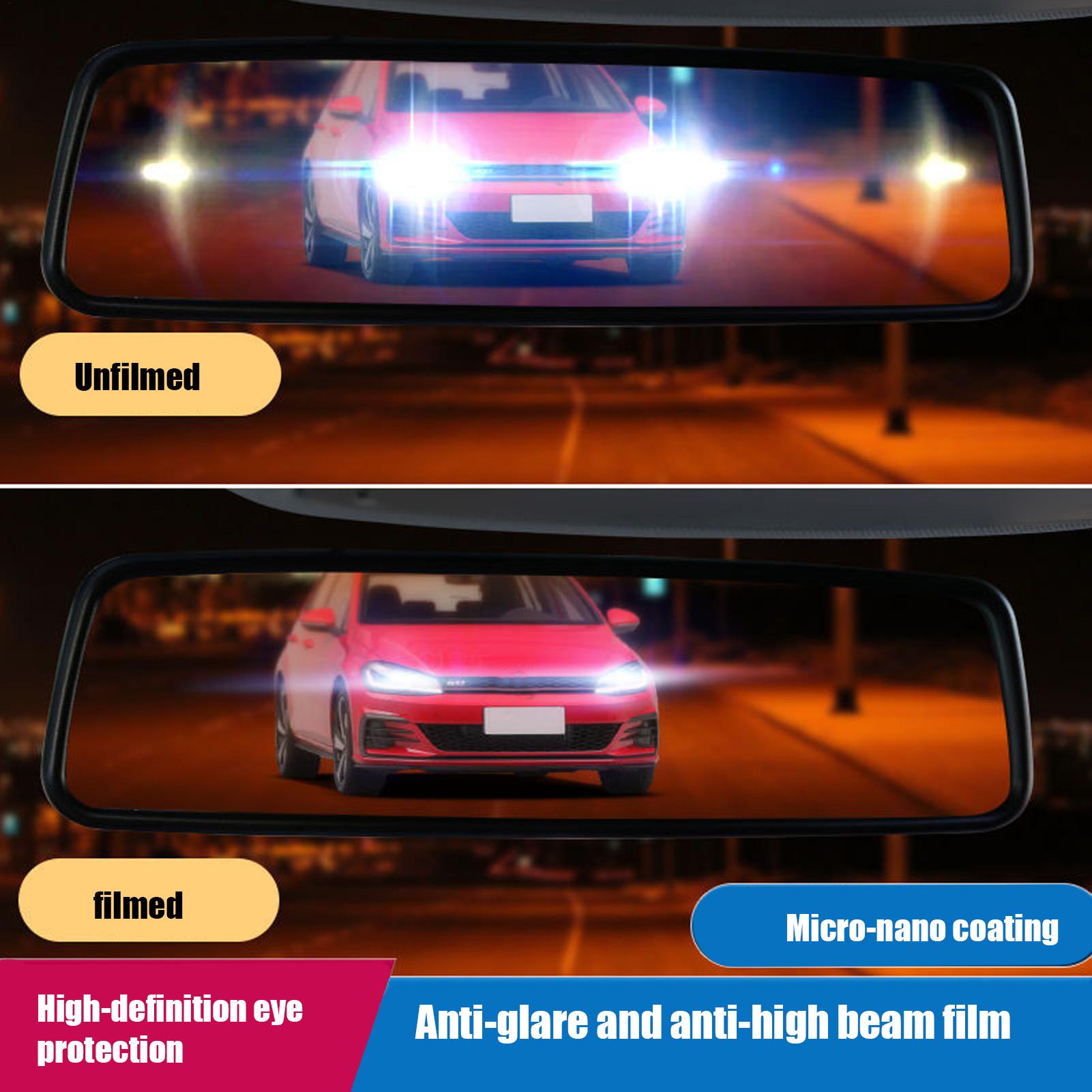 ฟิล์มสติกเกอร์ติดกระจกภายในรถย - Anti Glare Car Rearview Mirror Film บทวิจารณ์และราคา