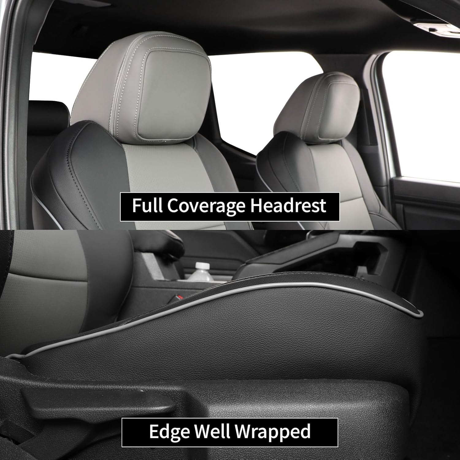 ผ้าคลุมเบาะรถยนต์ EKR Tacoma แ - Leather Car Seat Covers Full Set Universal บทวิจารณ์และราคา