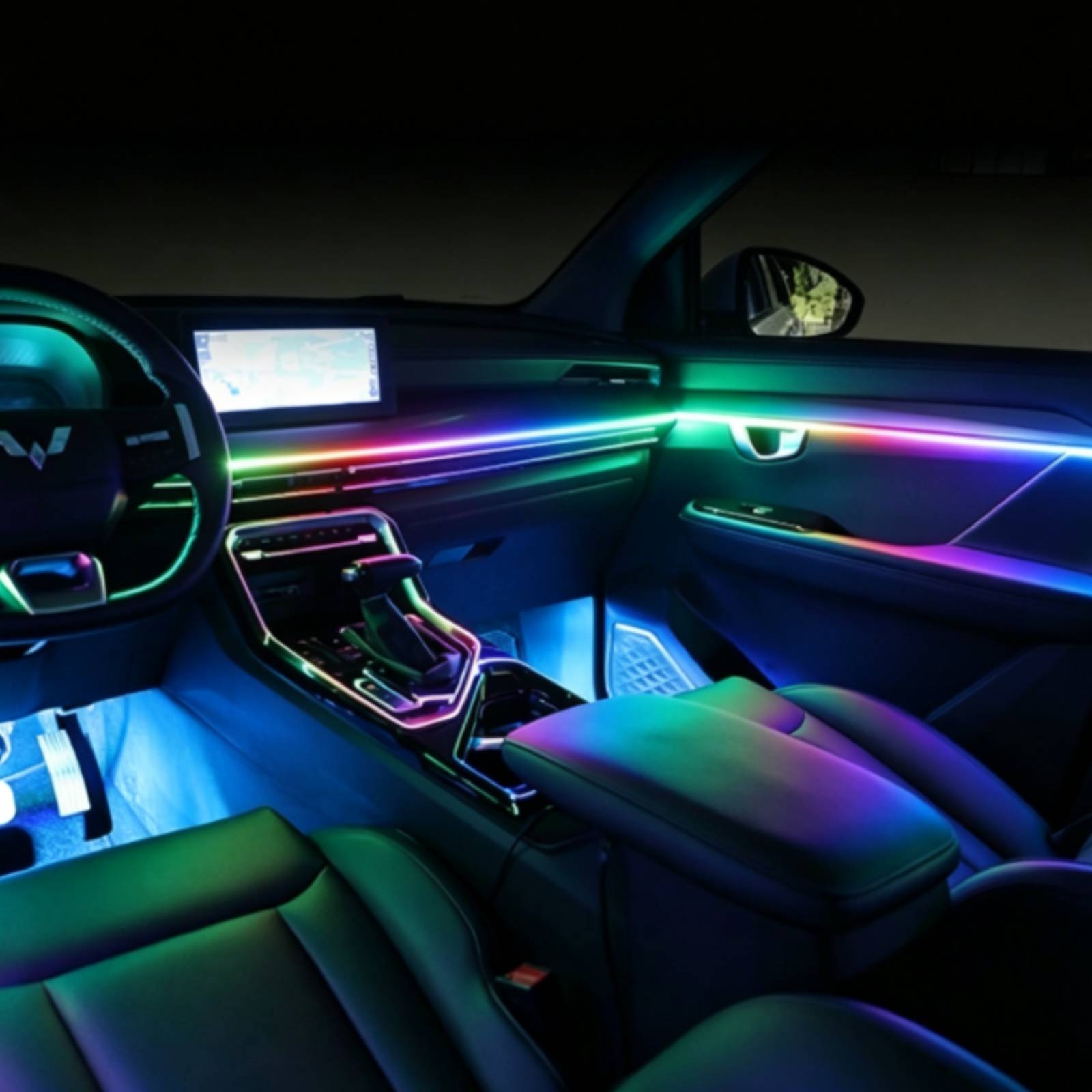 ไฟ LED อะคริลิคตกแต่งภายในรถยน - Led Ambient Interior Car Lights App Control บทวิจารณ์และราคา