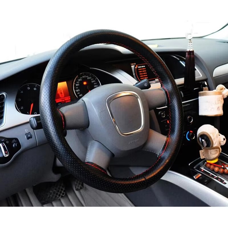 ใหม่ 36 38 40 ซม.ของแท้หนังพวง - Car Steering Wheel Cover Anti Slip Breathable บทวิจารณ์และราคา